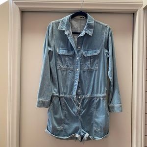 Brand new, never been worn Topshop denim romper